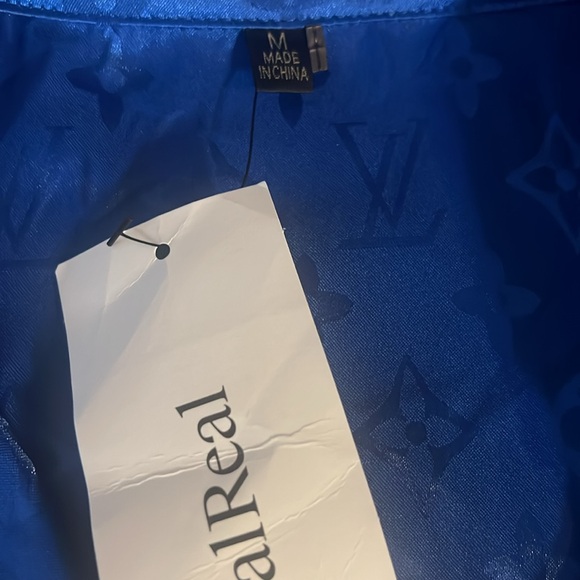 New blue silk LV dress - Picture 2 of 2